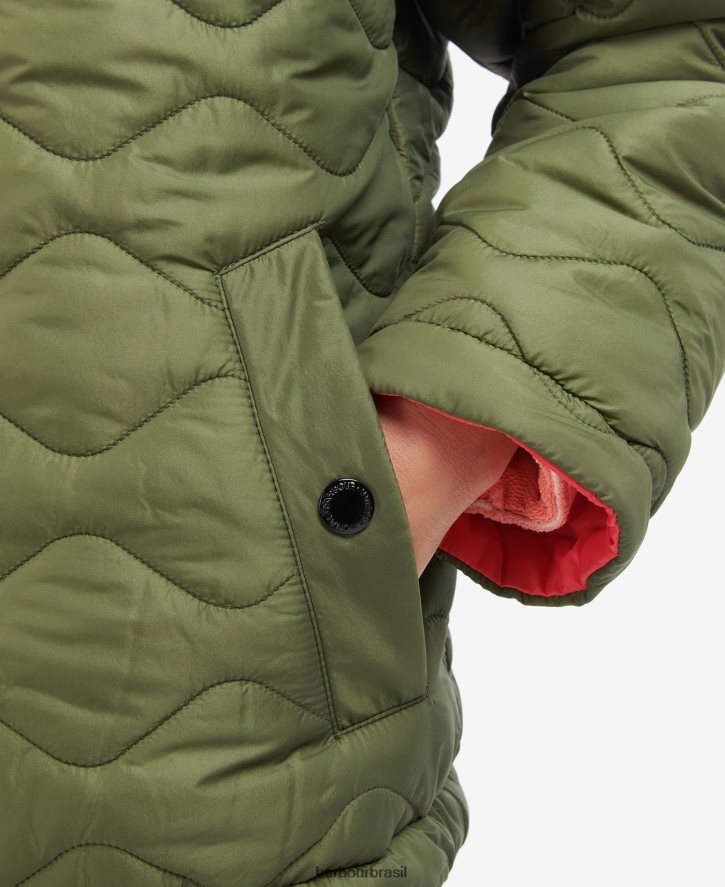 roupas Barbour fenway jaqueta acolchoada reversível portobello/cayenne/bellini mulheres NH44421469