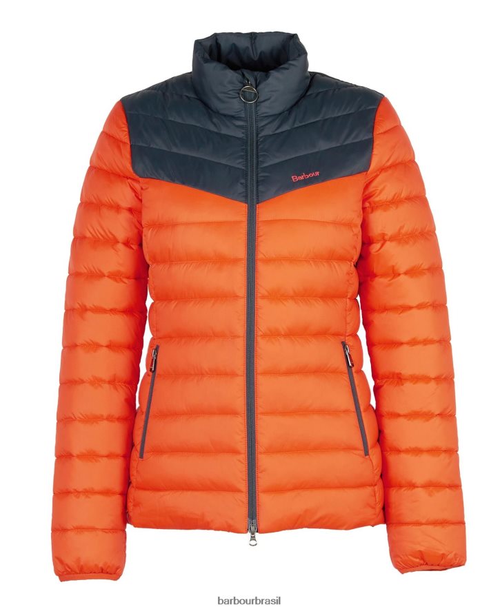 roupas Barbour jaqueta acolchoada blencarn fogo/marinho escuro/vestido mulheres NH44421459