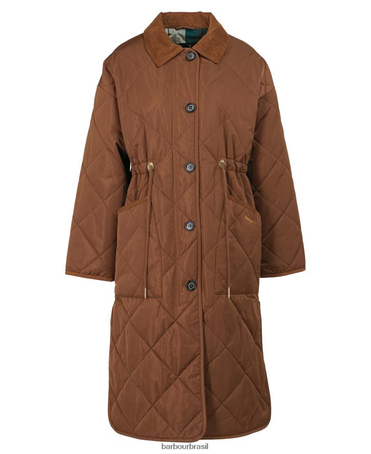 roupas Barbour jaqueta acolchoada bonnyrigg bronzeado quente/silenciado mulheres NH44421428