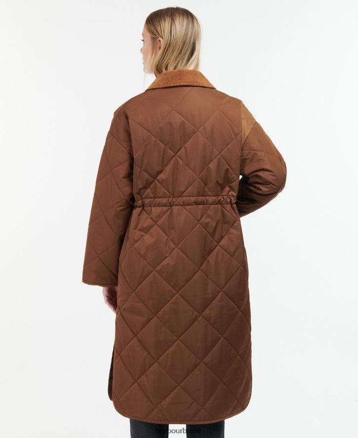 roupas Barbour jaqueta acolchoada bonnyrigg bronzeado quente/silenciado mulheres NH44421428