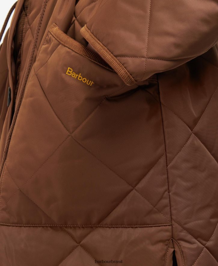 roupas Barbour jaqueta acolchoada bonnyrigg bronzeado quente/silenciado mulheres NH44421428
