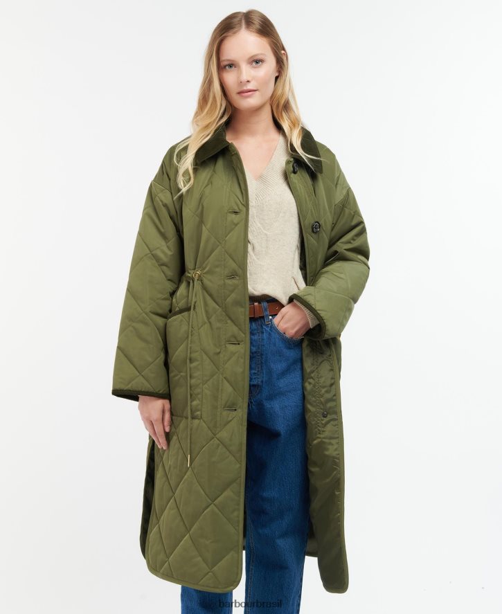 roupas Barbour jaqueta acolchoada bonnyrigg bronzeado quente/silenciado mulheres NH44421450