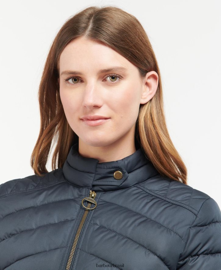 roupas Barbour jaqueta acolchoada cavalaria esticada azeitona/marga de azeitona mulheres NH44421424