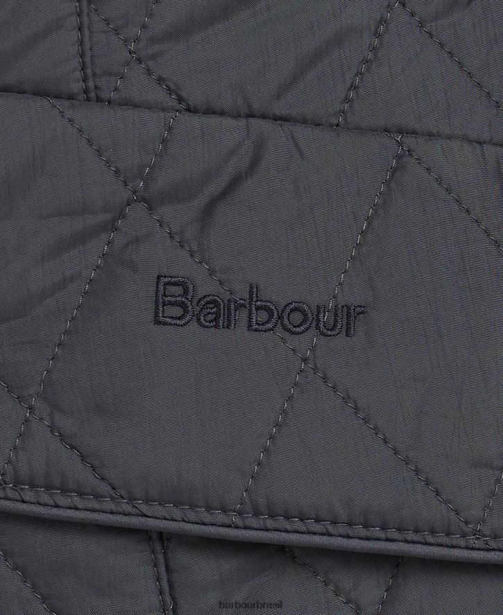 roupas Barbour jaqueta acolchoada cavalaria peso mosca pedra Preta mulheres NH44421406
