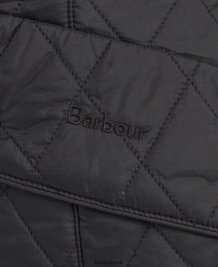 roupas Barbour jaqueta acolchoada cavalaria peso mosca pedra Preta mulheres NH44421414