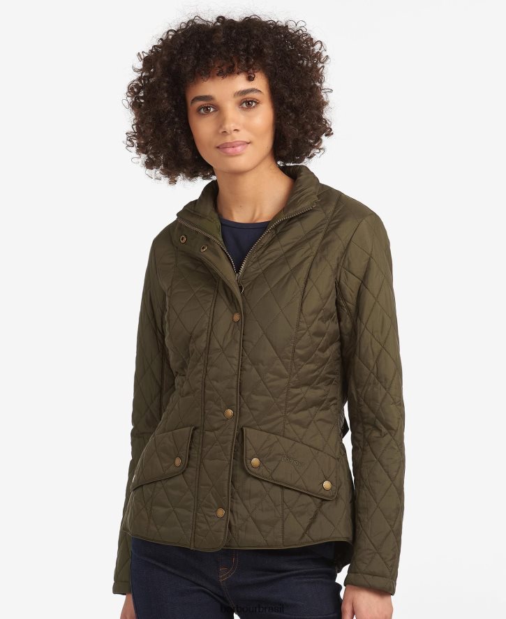 roupas Barbour jaqueta acolchoada cavalaria peso mosca pedra Preta mulheres NH44421418