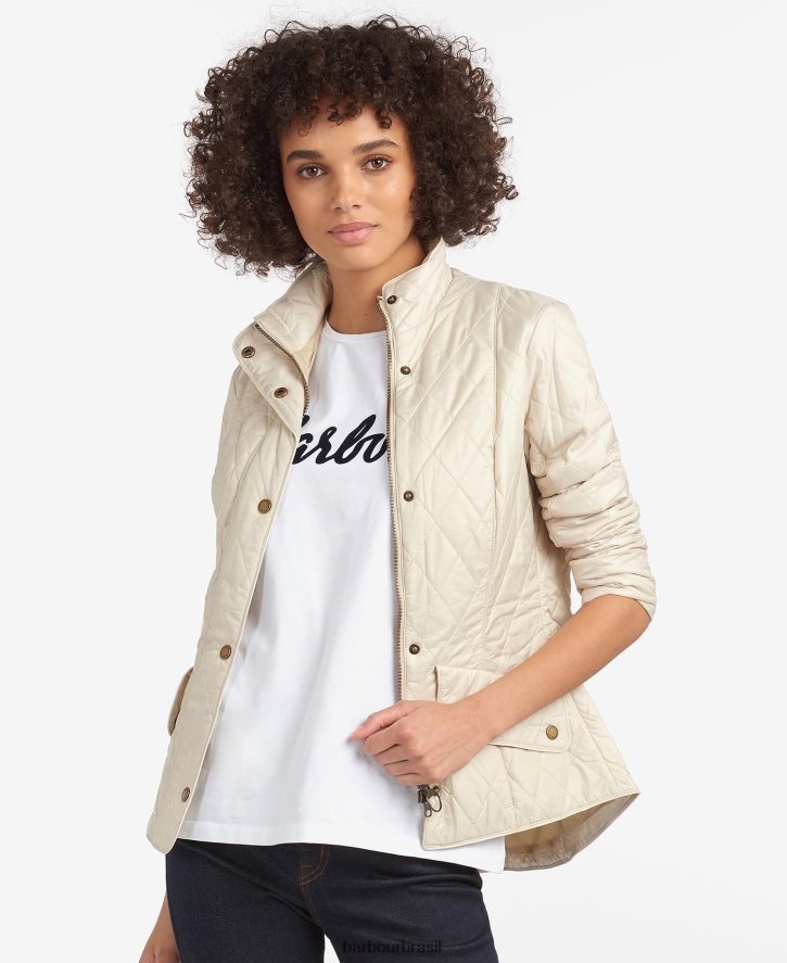 roupas Barbour jaqueta acolchoada cavalaria peso mosca pedra Preta mulheres NH44421501