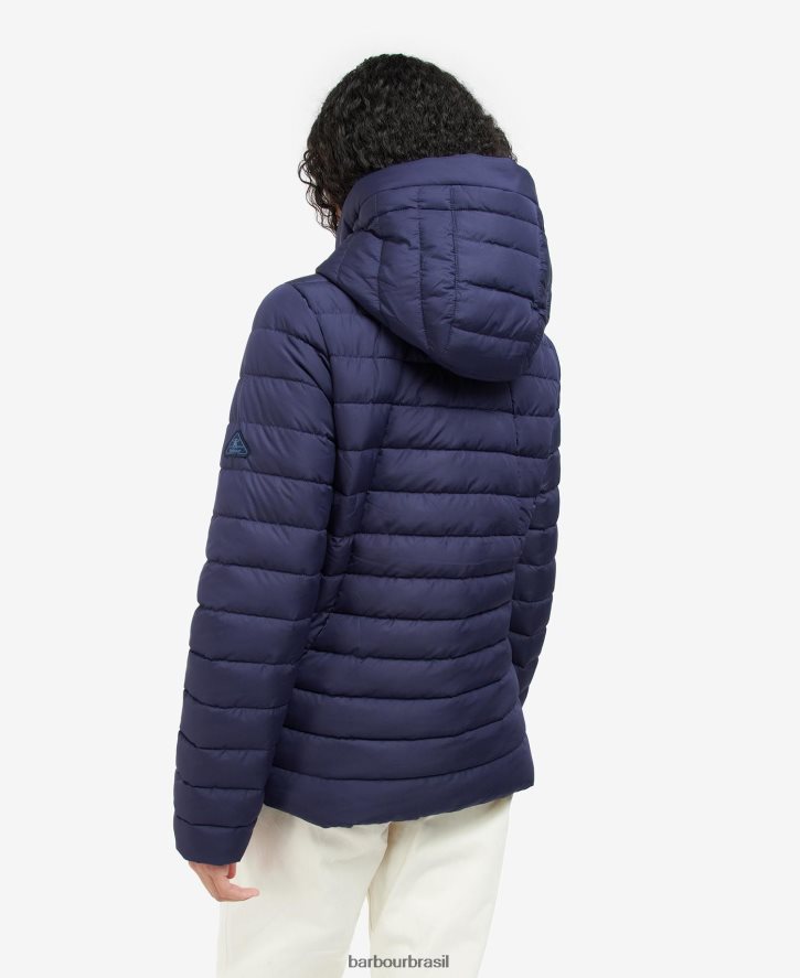 roupas Barbour jaqueta acolchoada coralina ponche rosa mulheres NH44421423