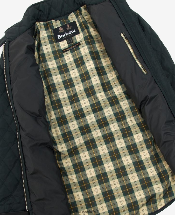 roupas Barbour jaqueta acolchoada de cavalaria premium oliveira/antiga mulheres NH44421433