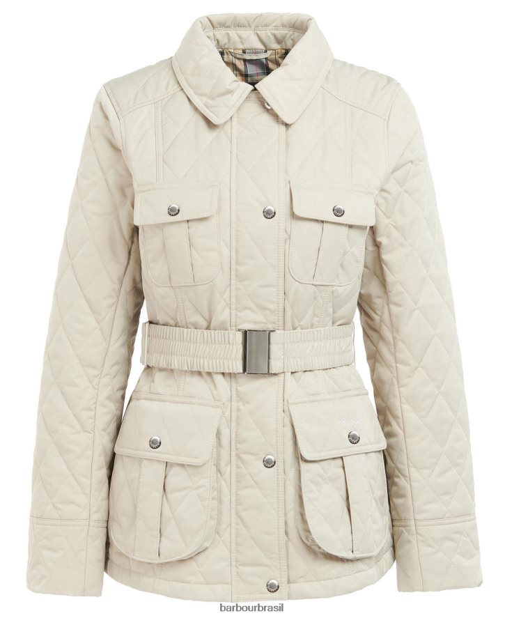 roupas Barbour jaqueta acolchoada de defesa com cinto oliveira/antiga mulheres NH44421478