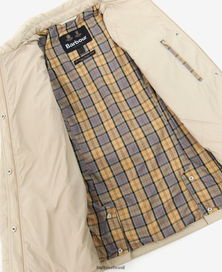 roupas Barbour jaqueta acolchoada de defesa com cinto oliveira/antiga mulheres NH44421478