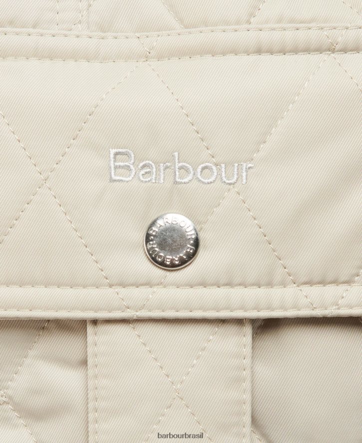 roupas Barbour jaqueta acolchoada de defesa com cinto oliveira/antiga mulheres NH44421478