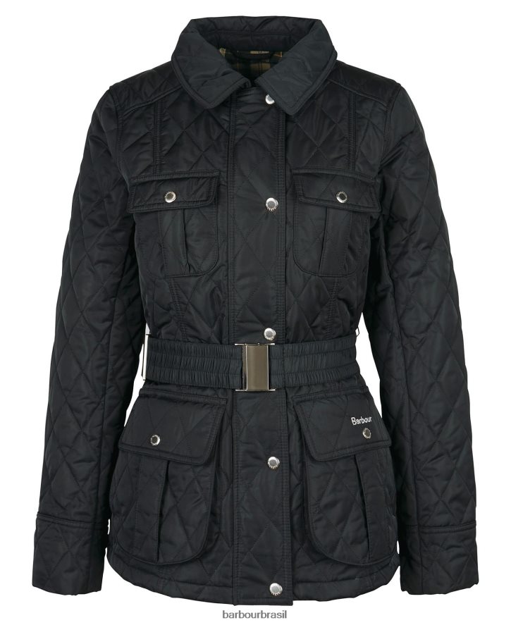 roupas Barbour jaqueta acolchoada de defesa com cinto oliveira/antiga mulheres NH44421488