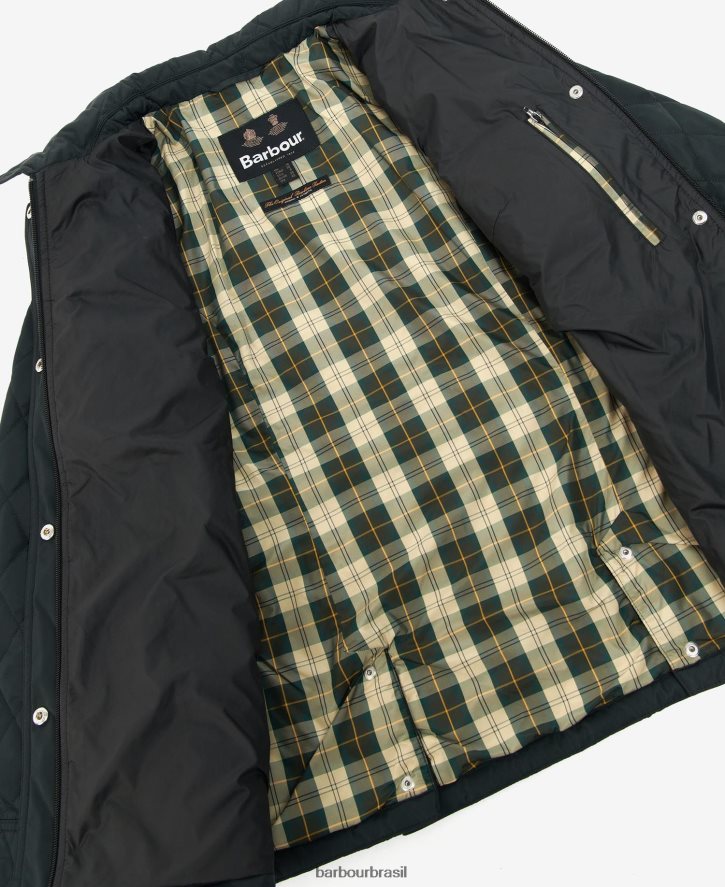 roupas Barbour jaqueta acolchoada de defesa com cinto oliveira/antiga mulheres NH44421488