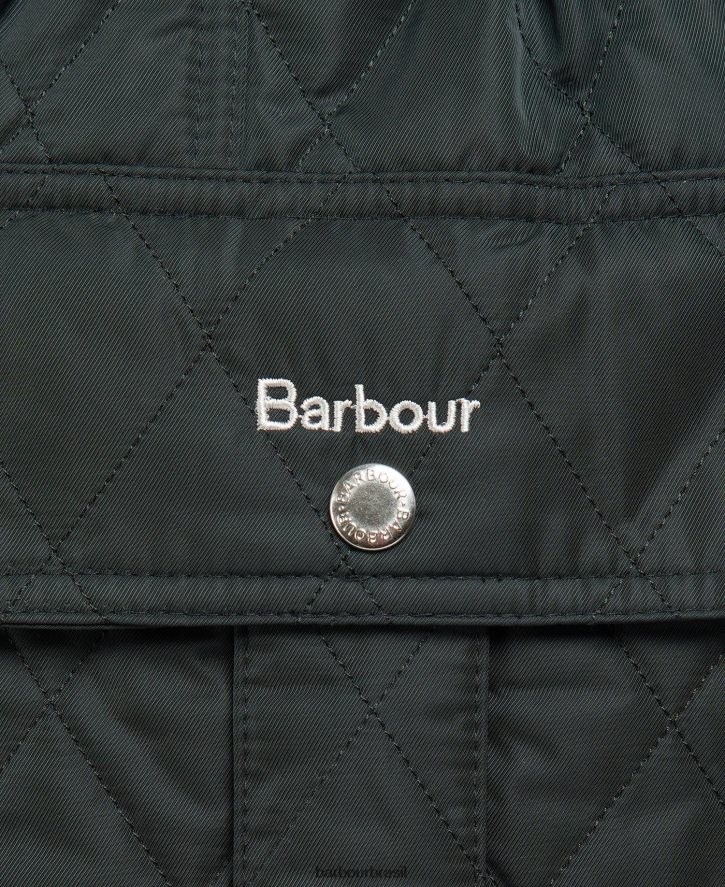 roupas Barbour jaqueta acolchoada de defesa com cinto oliveira/antiga mulheres NH44421488
