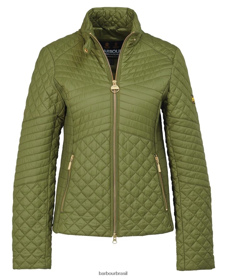 roupas Barbour jaqueta acolchoada de formação preto mulheres NH44421496