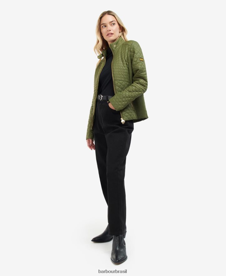 roupas Barbour jaqueta acolchoada de formação preto mulheres NH44421496