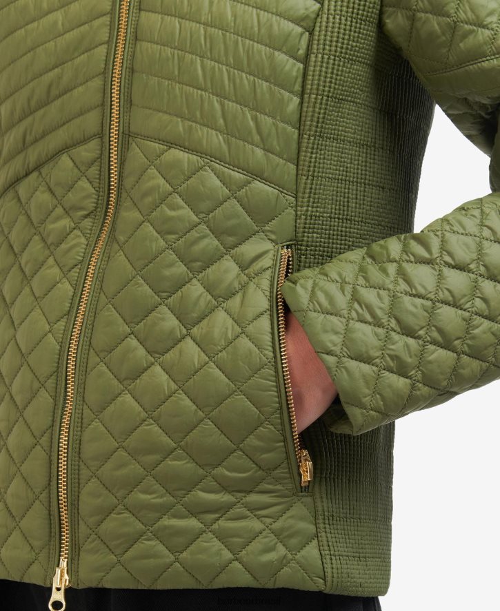 roupas Barbour jaqueta acolchoada de formação preto mulheres NH44421496