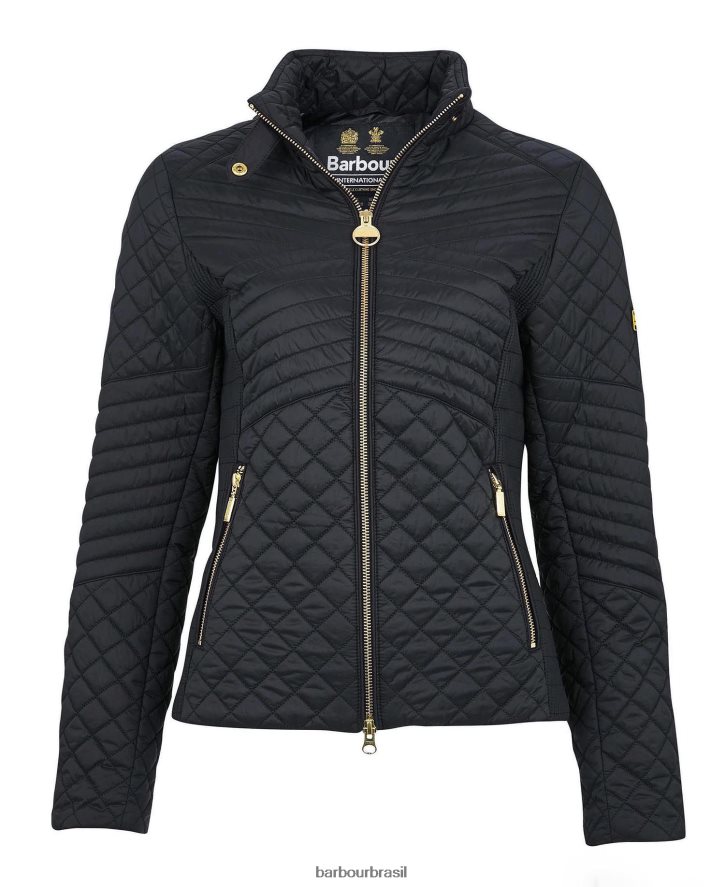 roupas Barbour jaqueta acolchoada de formação verde militar claro mulheres NH44421490