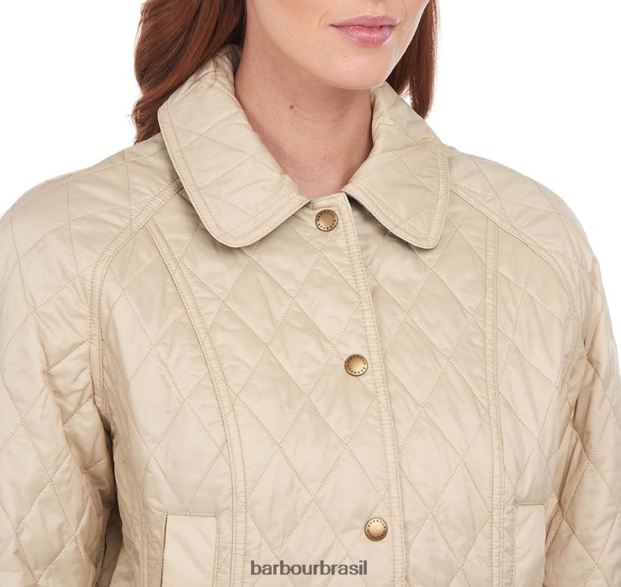 roupas Barbour jaqueta acolchoada de verão beadnell pérola mulheres NH44421497