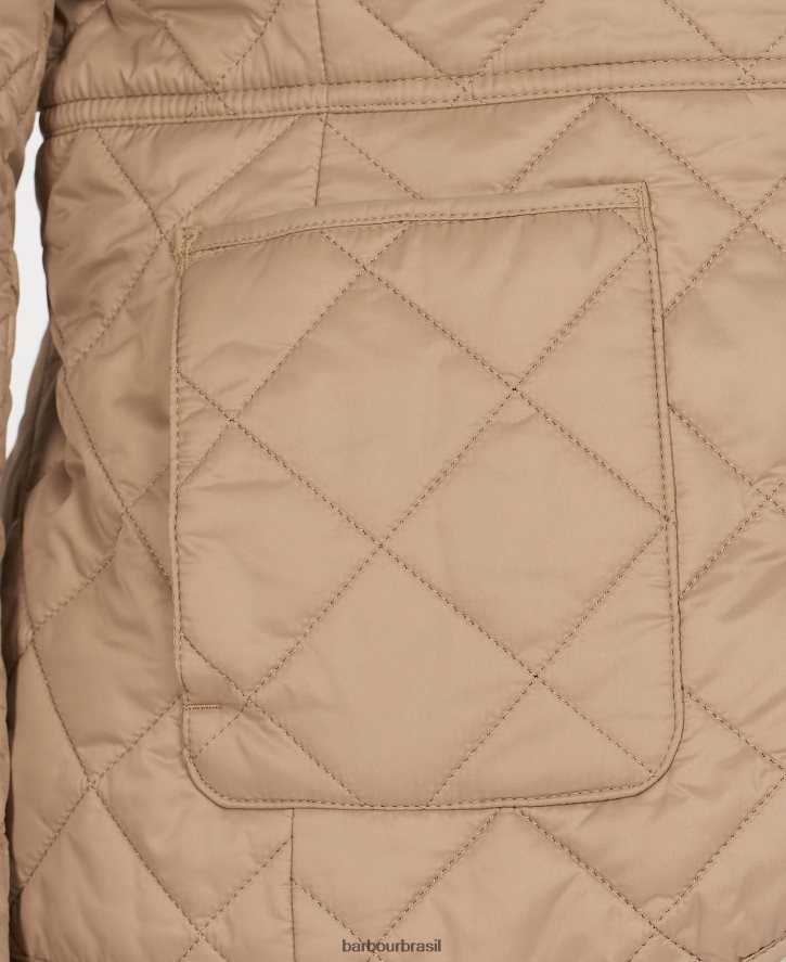 roupas Barbour jaqueta acolchoada deveron névoa azul/marinho mulheres NH44421403