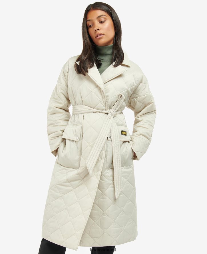 roupas Barbour jaqueta acolchoada harwood névoa mulheres NH44421454