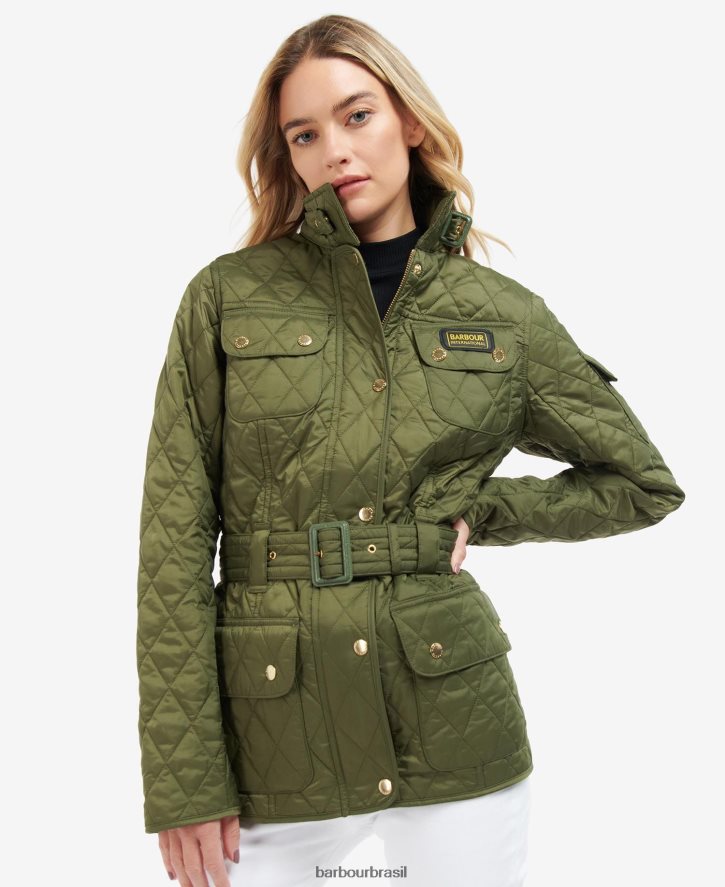 roupas Barbour jaqueta acolchoada internacional meia-noite verde mulheres NH44421483