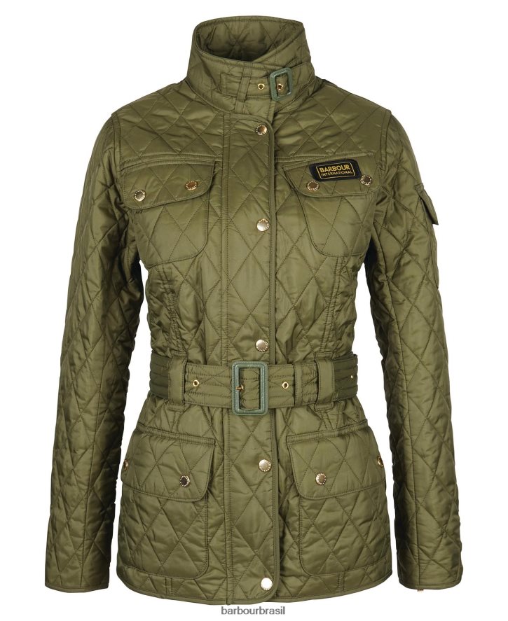 roupas Barbour jaqueta acolchoada internacional meia-noite verde mulheres NH44421483