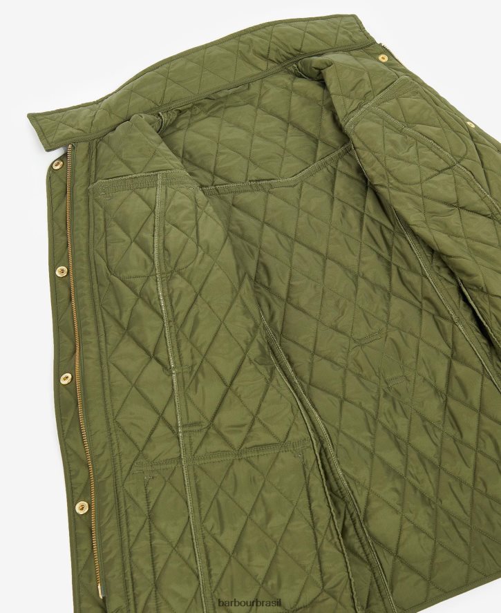 roupas Barbour jaqueta acolchoada internacional meia-noite verde mulheres NH44421483