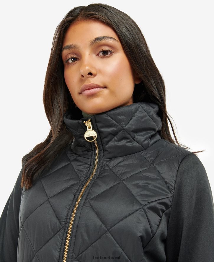 roupas Barbour jaqueta acolchoada jensons meia-noite verde mulheres NH44421489