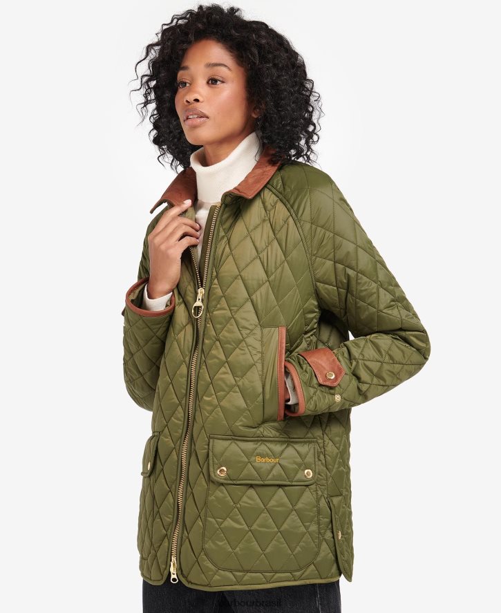 roupas Barbour jaqueta acolchoada kelham preto/antigo mulheres NH44421462
