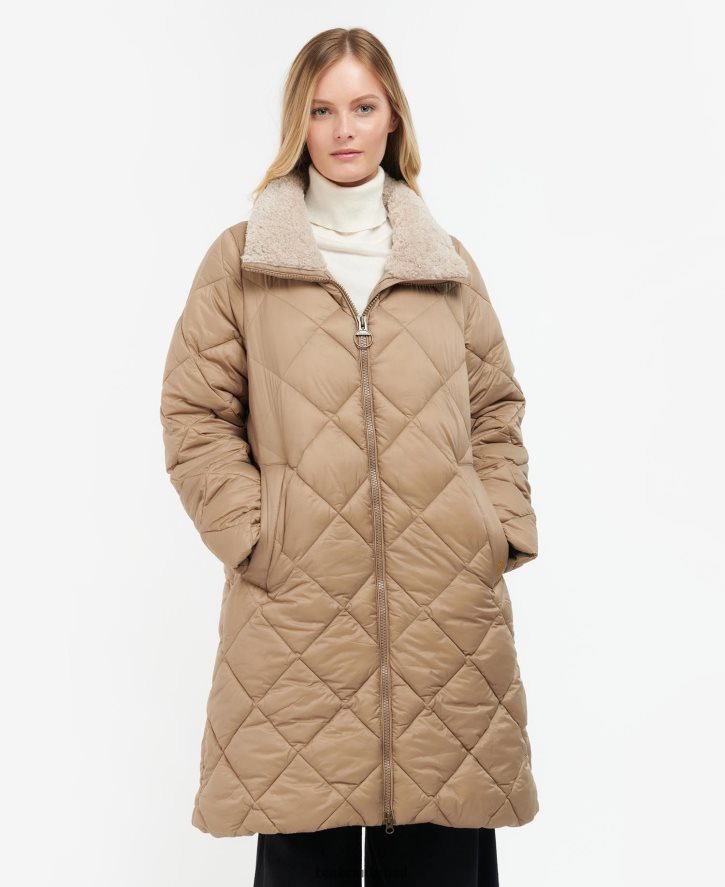 roupas Barbour jaqueta acolchoada kilmory folha de samambaia/tartã clássico mulheres NH44421513