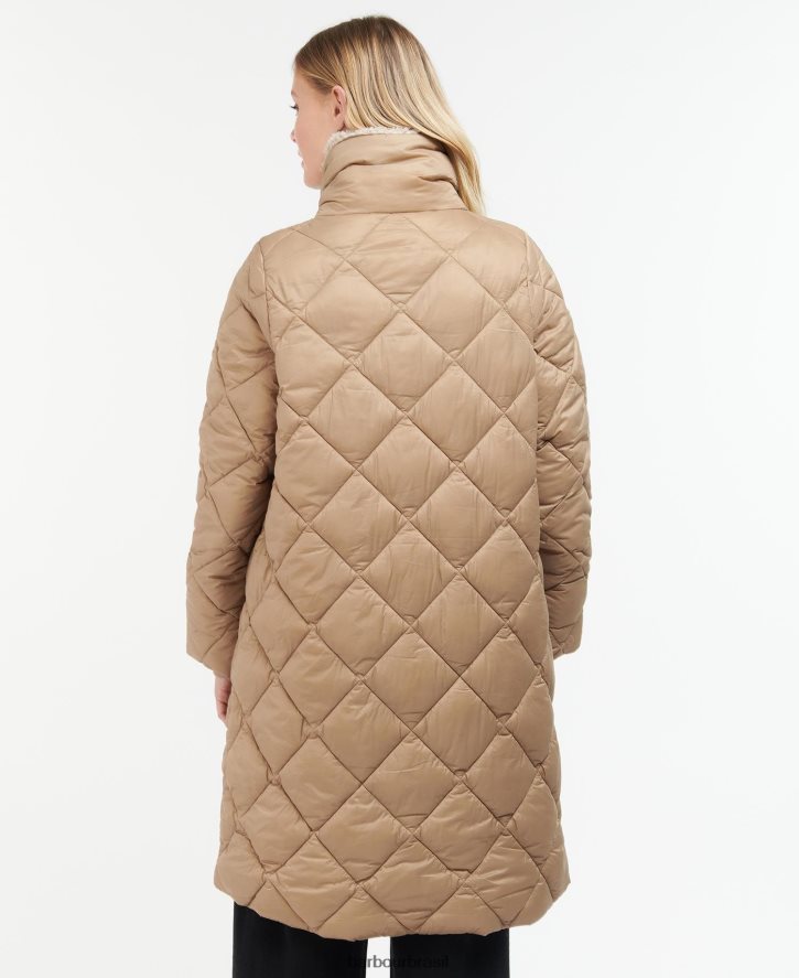 roupas Barbour jaqueta acolchoada kilmory folha de samambaia/tartã clássico mulheres NH44421513