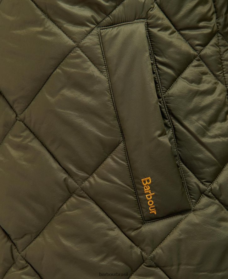 roupas Barbour jaqueta acolchoada kilmory folha de samambaia/tartã clássico mulheres NH44421514
