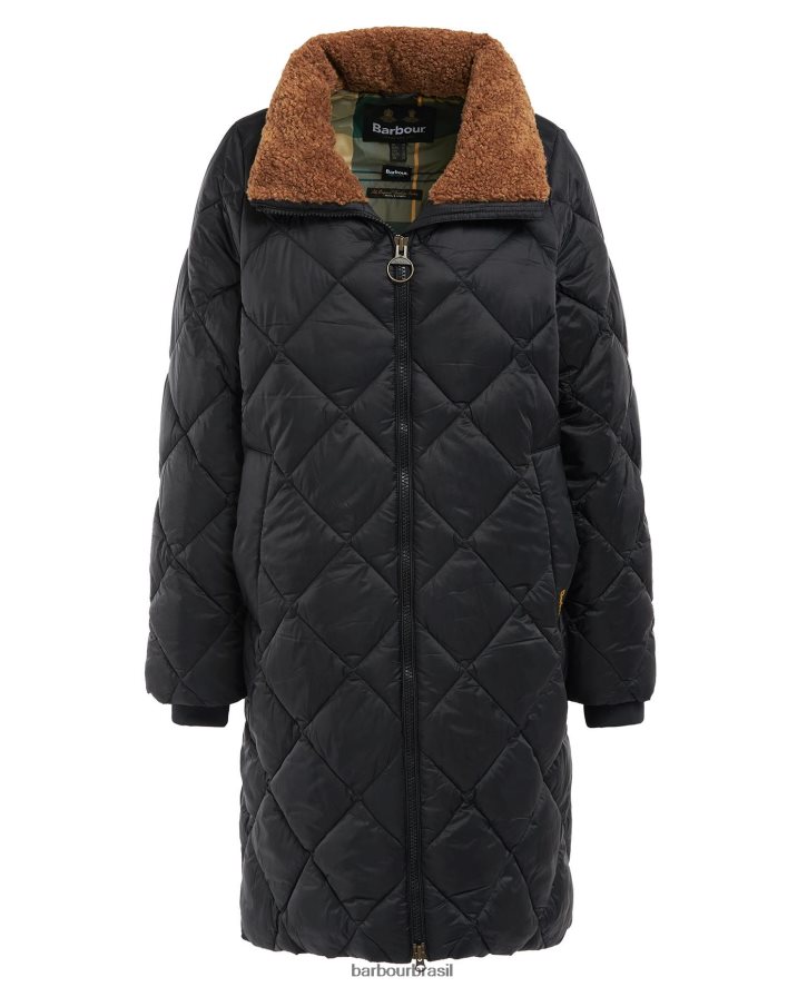 roupas Barbour jaqueta acolchoada kilmory folha de samambaia/tartã clássico mulheres NH44421516