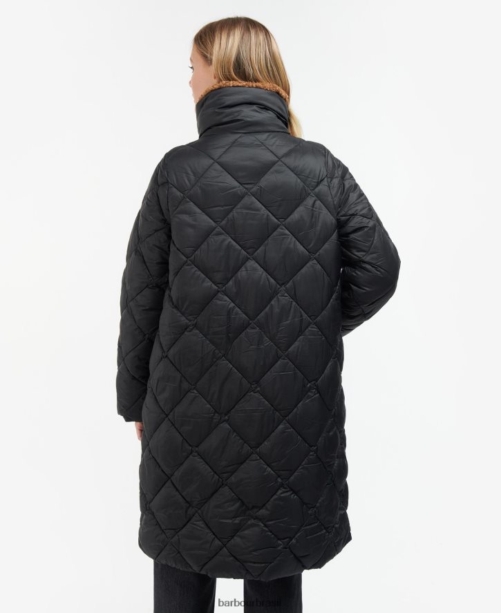 roupas Barbour jaqueta acolchoada kilmory folha de samambaia/tartã clássico mulheres NH44421516