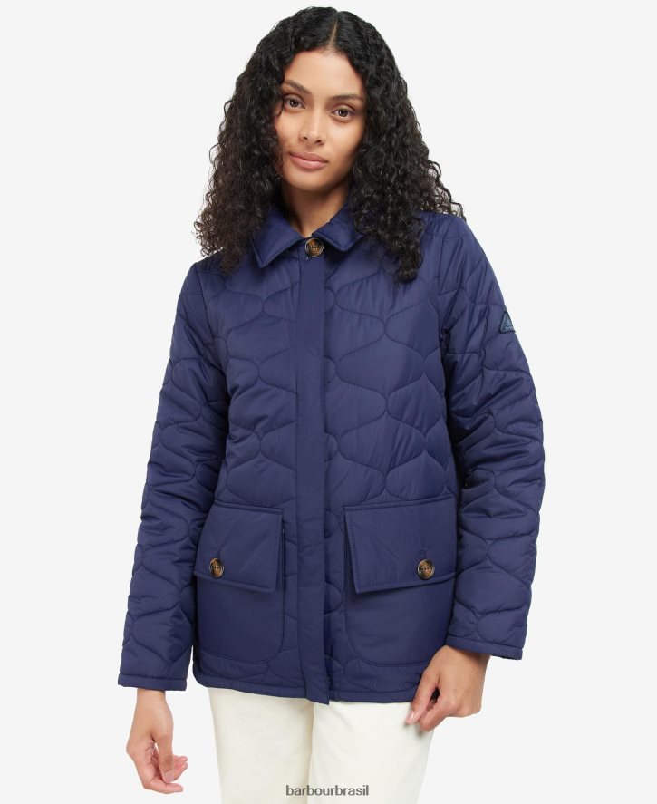 roupas Barbour jaqueta acolchoada leilani tinta eterna mulheres NH44421498