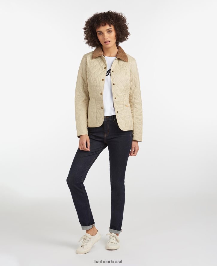 roupas Barbour jaqueta acolchoada liddesdale verão marinho/pérola mulheres NH44421407