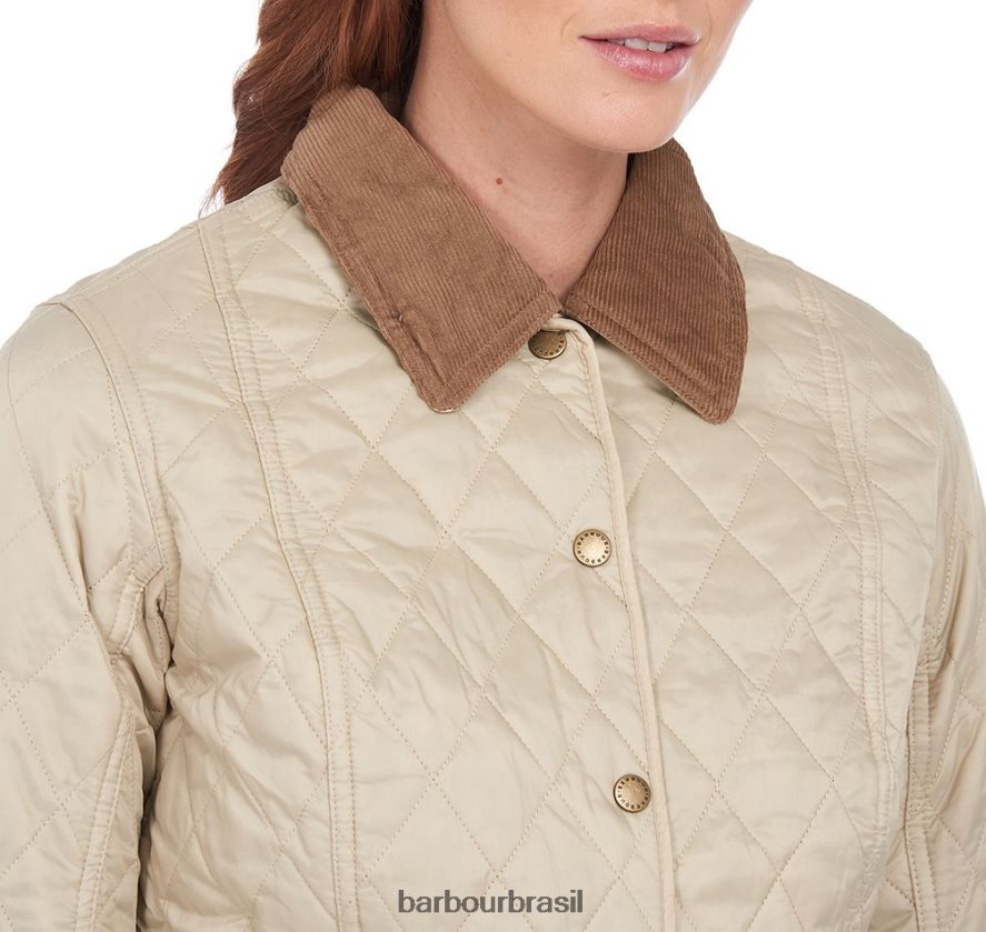 roupas Barbour jaqueta acolchoada liddesdale verão marinho/pérola mulheres NH44421407