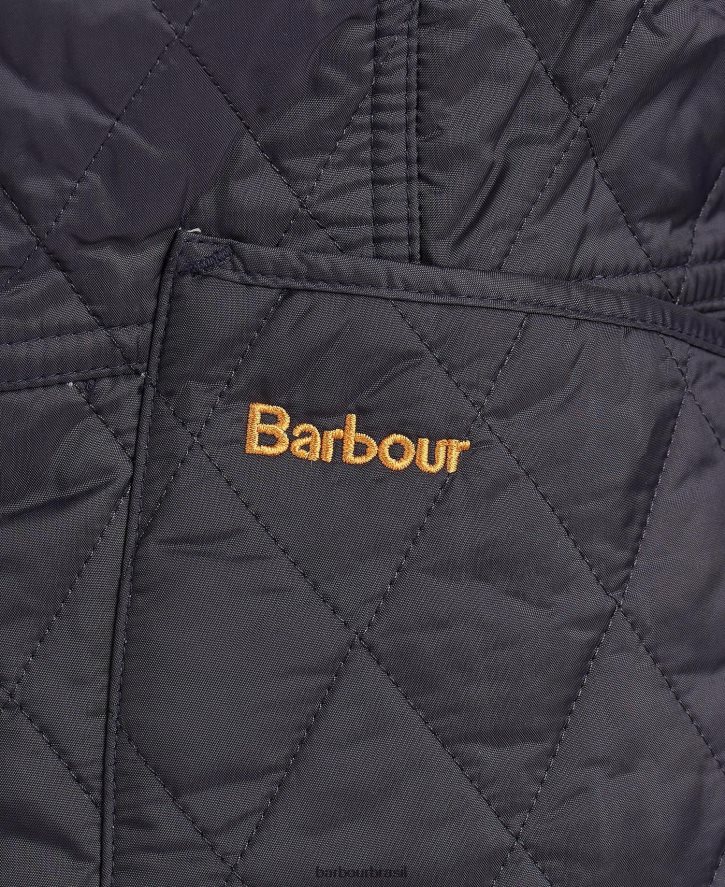 roupas Barbour jaqueta acolchoada liddesdale verão marinho/pérola mulheres NH44421409