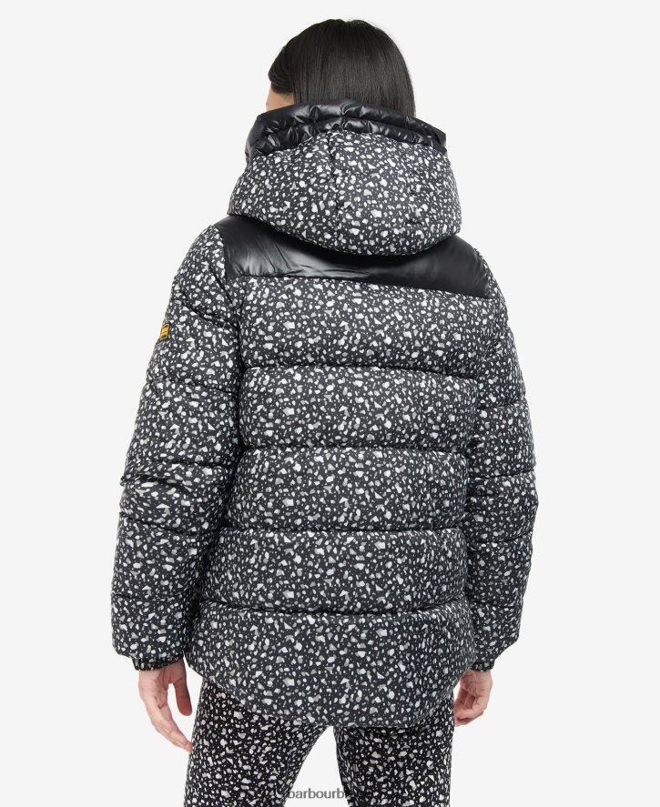 roupas Barbour jaqueta acolchoada pavilion estampada terrazzo/preto mulheres NH44421455