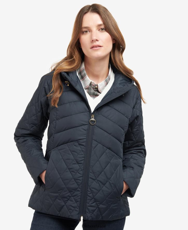 roupas Barbour jaqueta acolchoada regia Oliva mulheres NH44421507