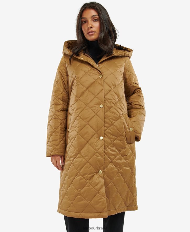 roupas Barbour jaqueta acolchoada rockhampton cinzas queimadas mulheres NH44421466