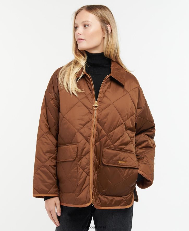 roupas Barbour jaqueta acolchoada ryhope preto/antigo mulheres NH44421426