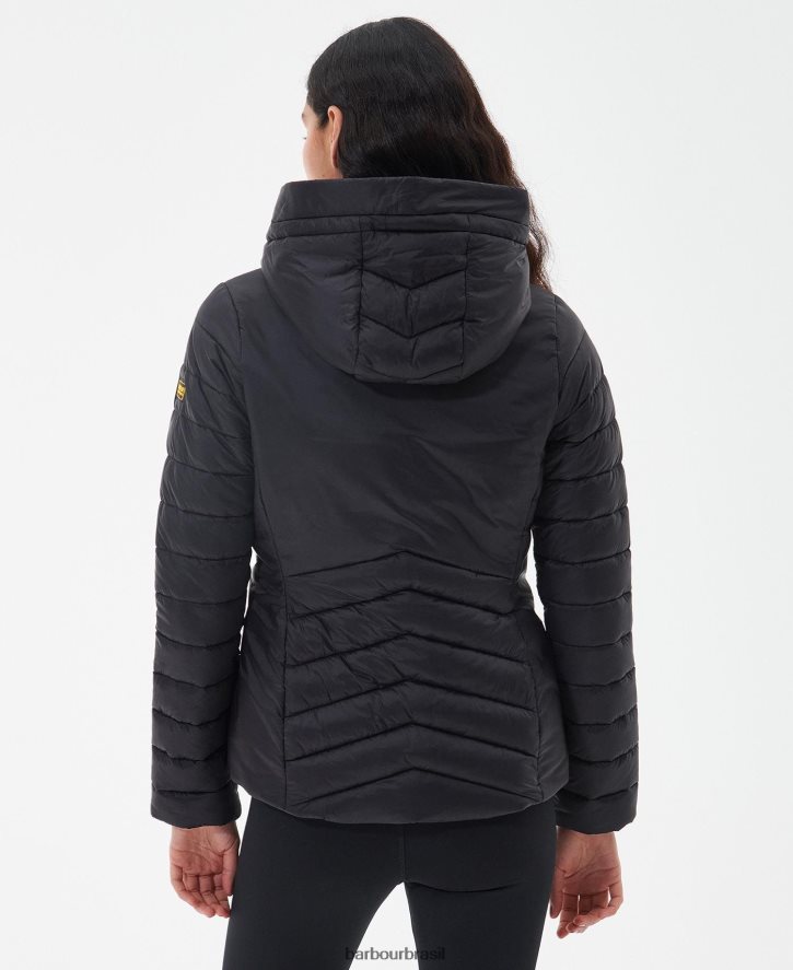 roupas Barbour jaqueta acolchoada sanderson preto clássico mulheres NH44421460