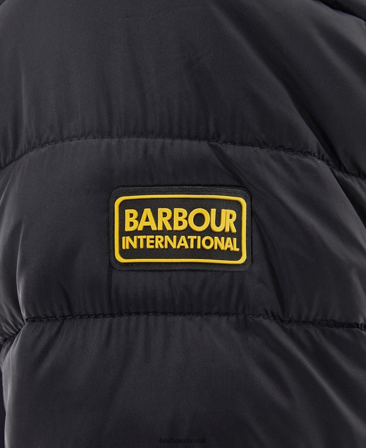 roupas Barbour jaqueta acolchoada sanderson preto clássico mulheres NH44421460