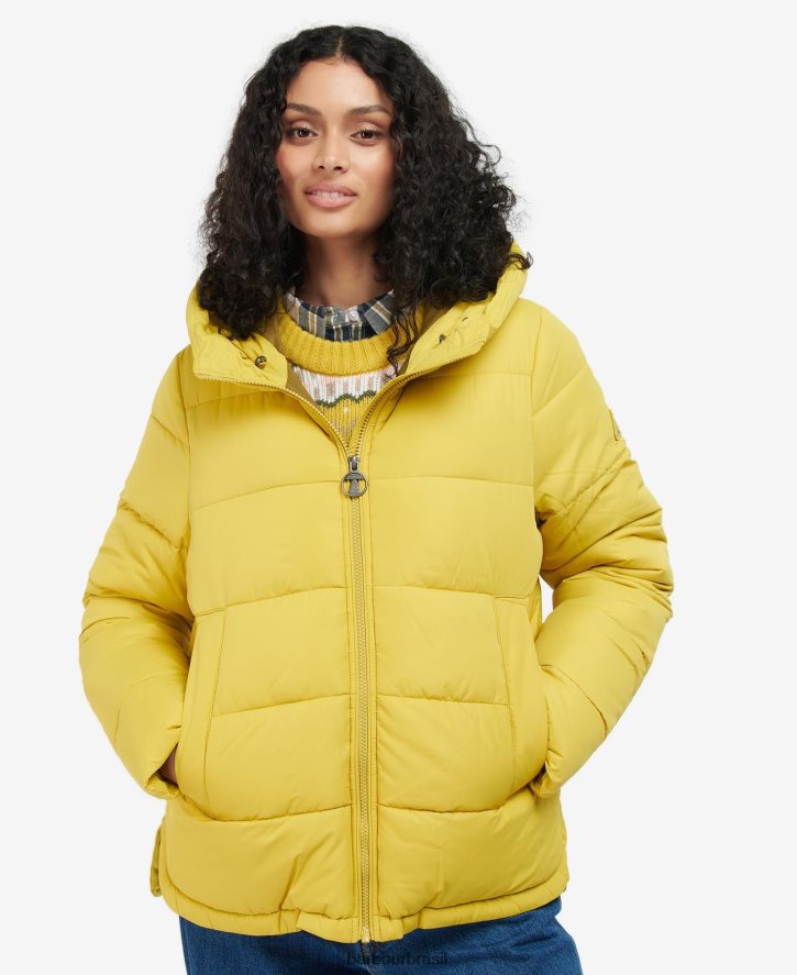 roupas Barbour jaqueta acolchoada saunton azul marinho mulheres NH44421520