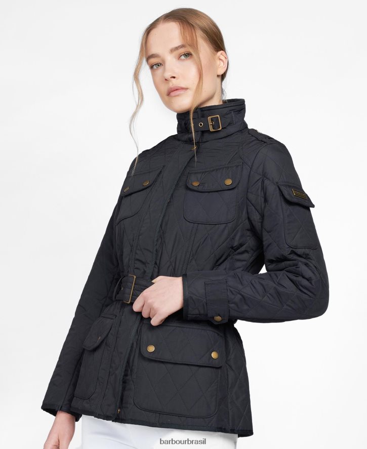 roupas Barbour jaqueta polarquilt tourer international preto mulheres NH44421451