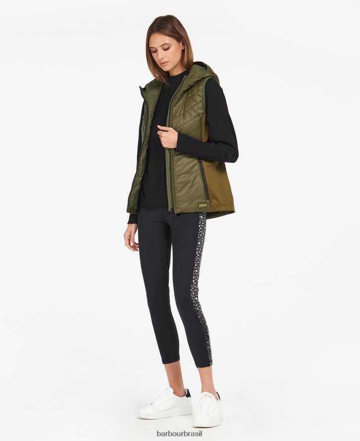 roupas Barbour lando colete acolchoado preto clássico mulheres NH44421464