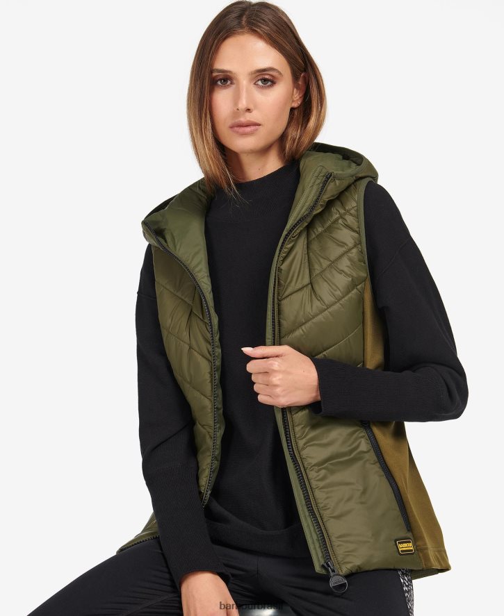 roupas Barbour lando colete acolchoado preto clássico mulheres NH44421464